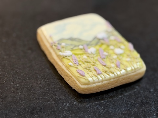 Wildflower field, hand-painted